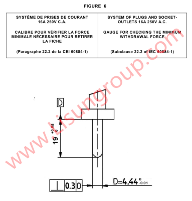 IEC 60906-1 图 6 插头和插座最小拔出力测量仪